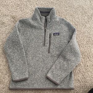 Boys Patagonia Gray Fleece Quarter-Zip Pullover. Like new. Size XS